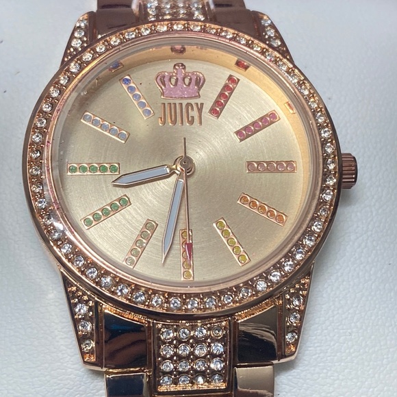 Juicy Couture?rim/rose gold NIP?+?Matching watch NIB+1.5”w Juicy Dangle?